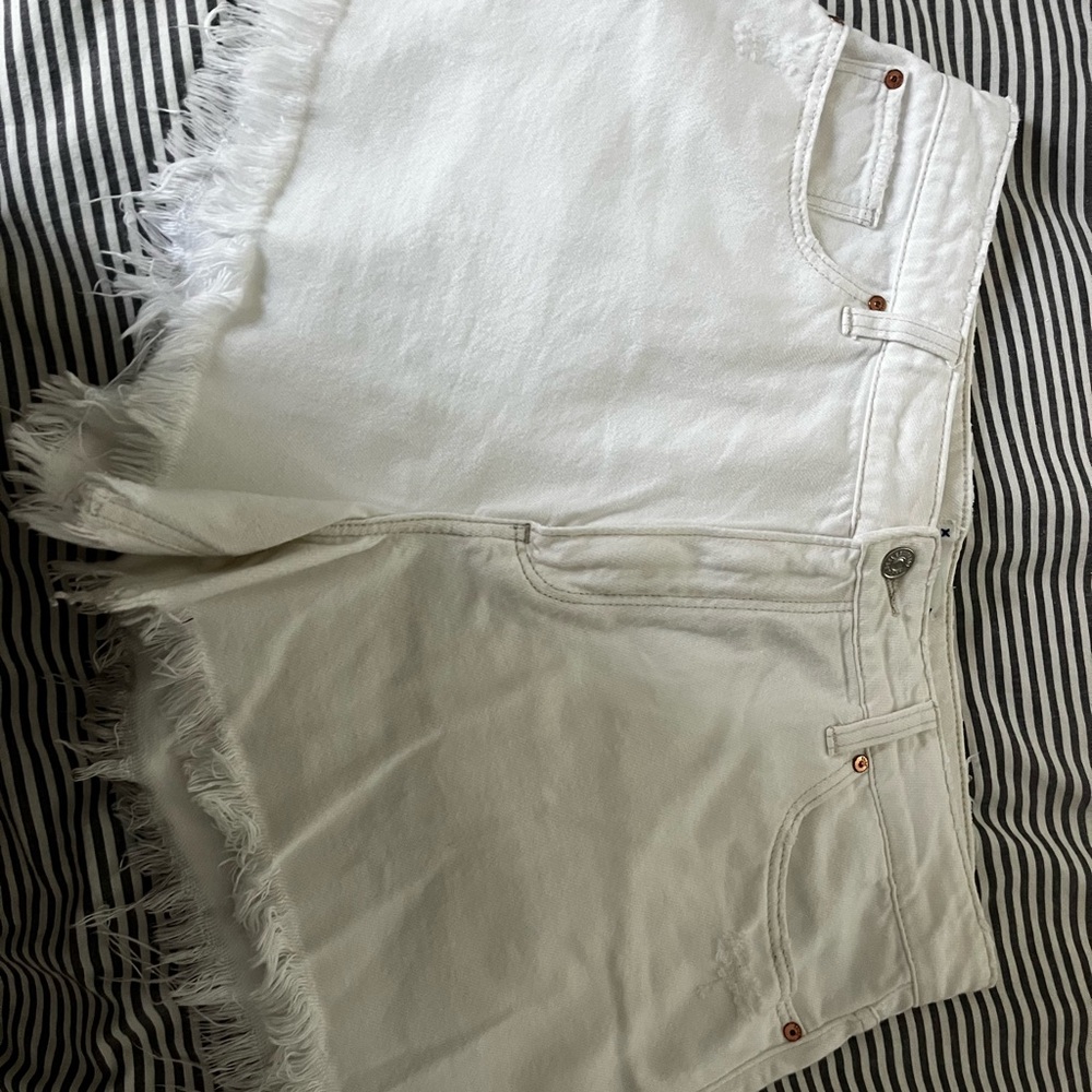 PAIGE White Jean Shorts